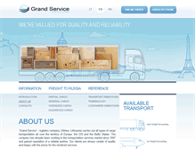Tablet Screenshot of grandservice-logistics.com